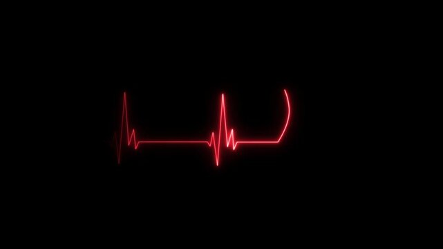 Abstract heart beats ,Background heartbeat line neon light heart rate display screen medical. Heart Line, Heart rhythm, heart beat pulse. Cardiogram of heart beat. Neon Heart Beat ECG EKG