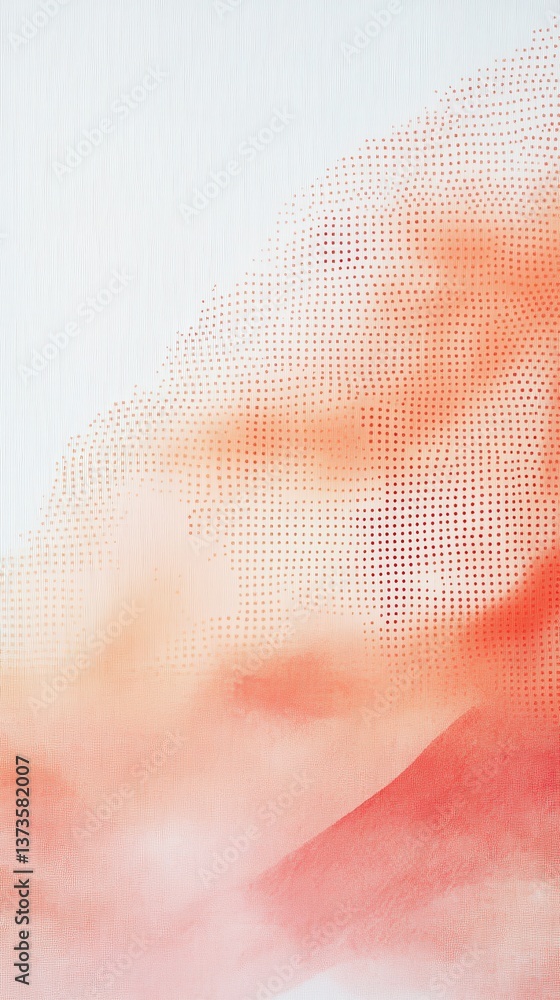 Poster warm peach and coral tones create a serene background for relaxation and contemplation at sunset