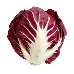 Obraz premium Close-up of fresh organic radicchio with sharp detail and high contrast