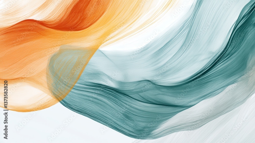 Poster Soft strokes of muted colors create an abstract composition evoking tranquility and harmony in a serene setting