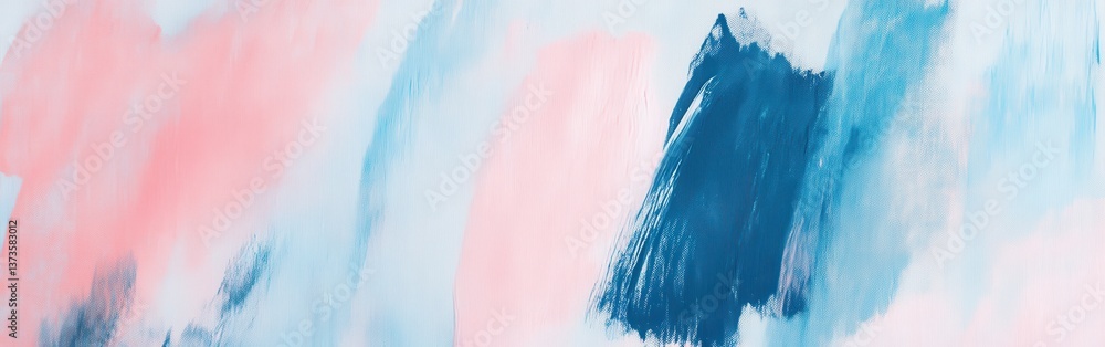 Poster soft pastel blue and pink brushstrokes create a calming abstract background for artistic expression