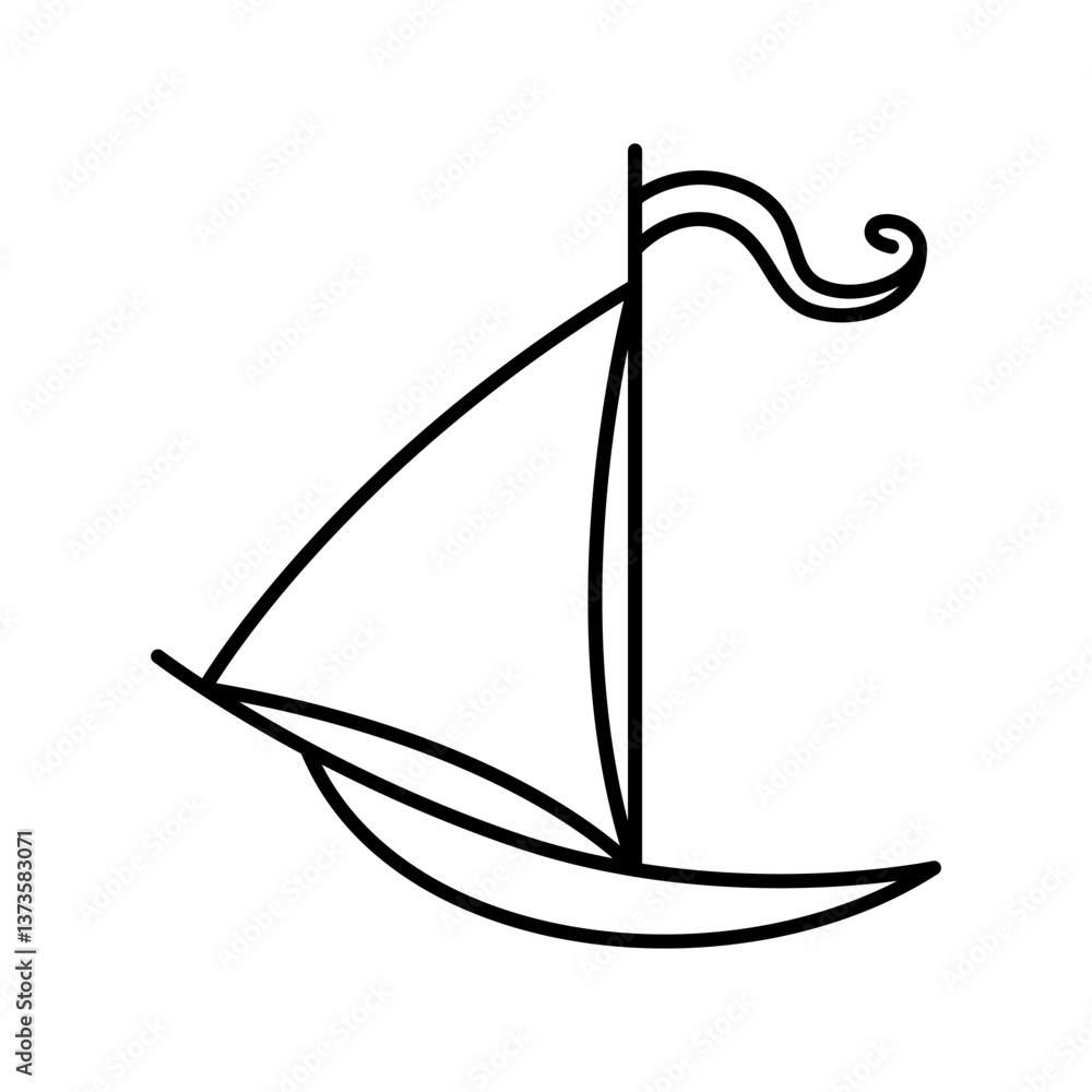 Poster marine port icon. outline linear seaport symbol vector. linear style illustration with editable stro