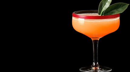 Refreshing Cocktail Drink in Coupe Glass  Garnish  Beverage  Summer  Party