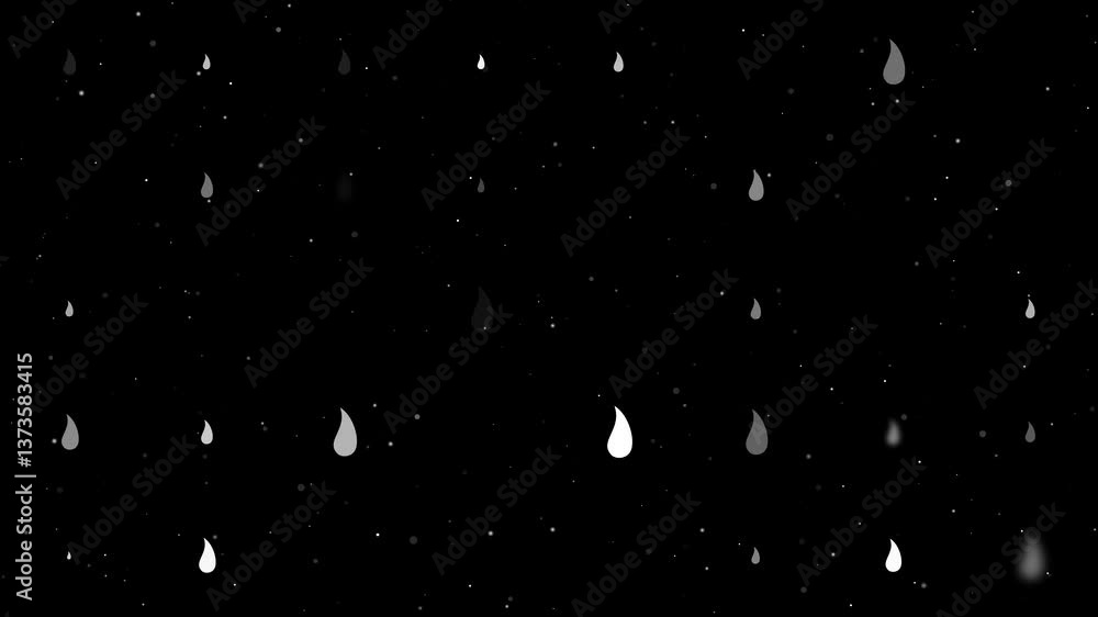 Poster template animation of evenly spaced flame symbols of different sizes and opacity. animation of trans