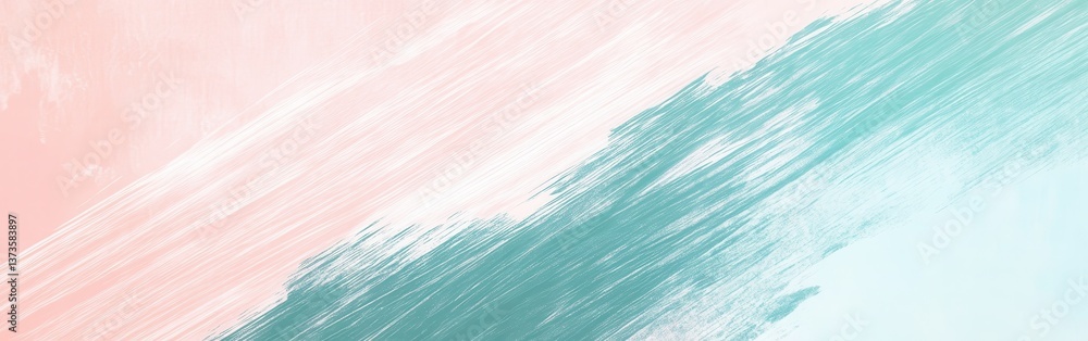 Poster Minimalist gradient pattern with pencil strokes and frayed edges in soft colors