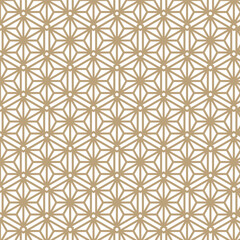 麻の葉文様の背景素材 スウォッチ対応 ゴールド