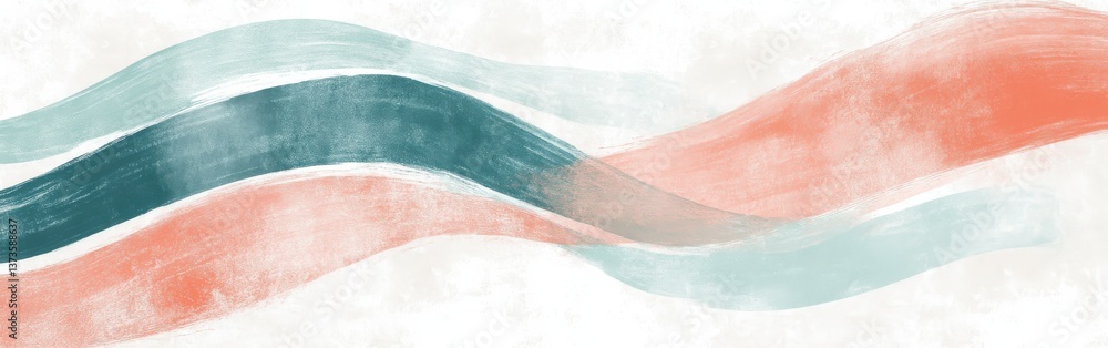 Poster Abstract pencil strokes create a soft wash of colors blending seamlessly in a calming pattern