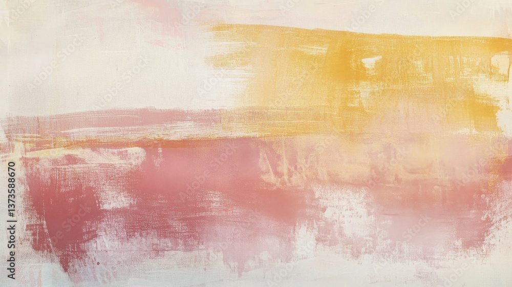 Aufkleber abstract pencil strokes create a striking visual of muted amber and pink hues blending seamlessly in