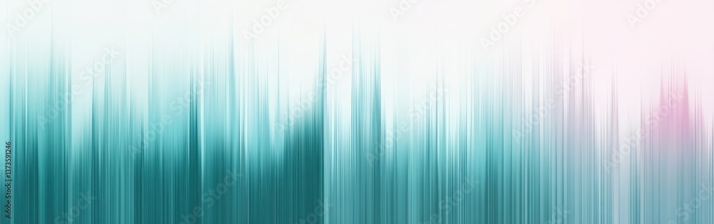 Poster Gradient of pastel teal pencil strokes creates a soft and calming atmosphere with soothing visual appeal