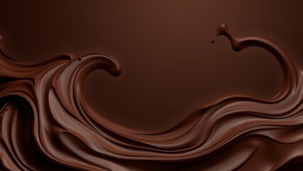 Smooth and rich chocolate wave
