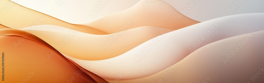 Poster elegant abstract gradient composition featuring smooth pastel amber tones that evoke a sense of sere
