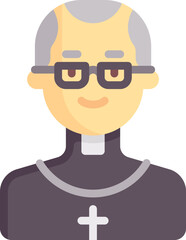 priest Illustration on a white background