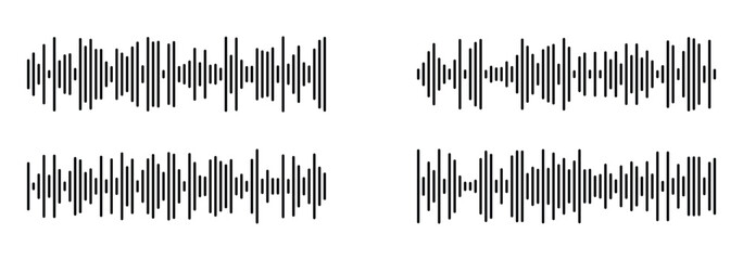 Sound wave icon set vector illustration