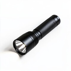High-durability black flashlight for outdoor adventures and emergency situations