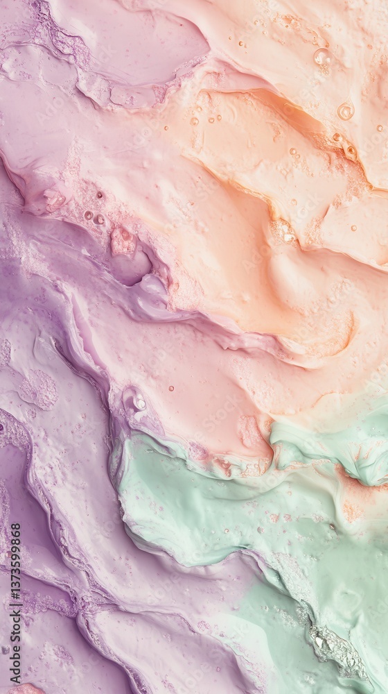 Poster Soft pastel gradient background showcasing gentle swirls of color in a soothing design for creative projects and calming settings