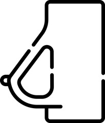 breast Illustration on a white background