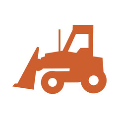 tractor isolated on white