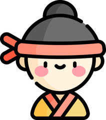 japanese Illustration on a white background