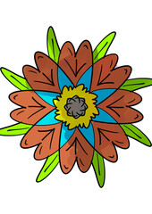 abstract flower transparent background