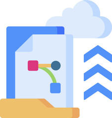 send file Illustration on a white background