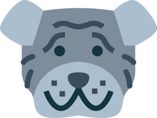 shar pei Illustration on a white background