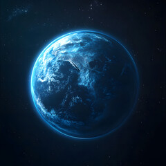 Obraz premium Glowing Earth at Night from Space Celestial View