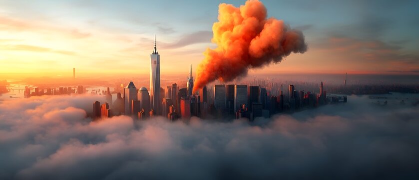 Highly Detailed Matte Painting of a Sprawling Megacity Skyline Featuring Innovative Regenerative Energy Technologies Such as Autonomous Solar Trackers Intelligent Energy Management Systems