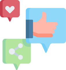 social media (2) Illustration on a white background