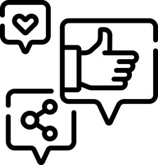 social media Illustration on a white background