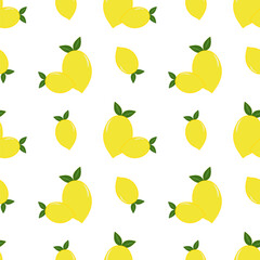 Lemon Seamless Pattern - Fresh Citrus Fruit Illustration