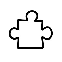 Obraz premium A simple and illustration of a single puzzle piece The piece is isolated against a clean emphasizing its shape