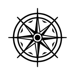 A navigation compass rose graphic The design symbolizes guidance exploration and direction making it versatile for travel and adventure themes