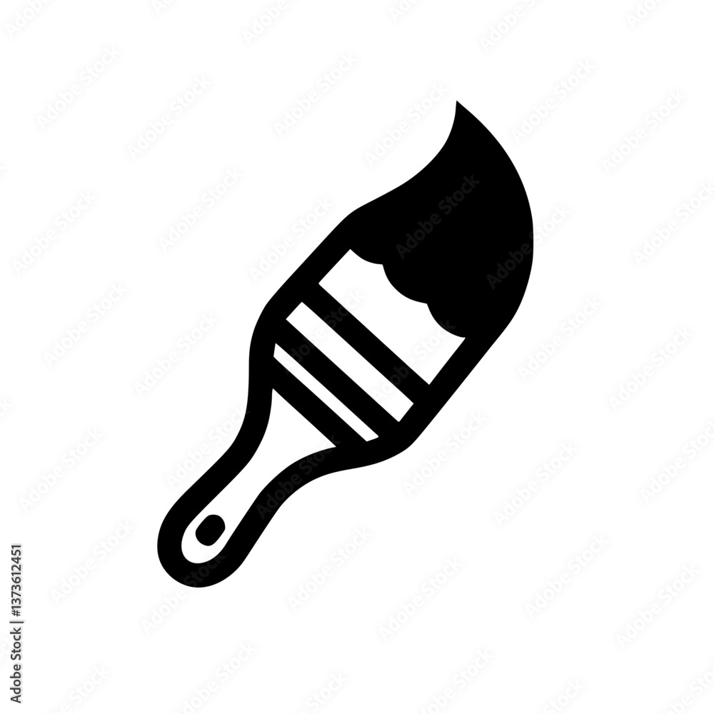 Poster illustration of a paintbrush ideal for creative projects design templates or artistic applications i