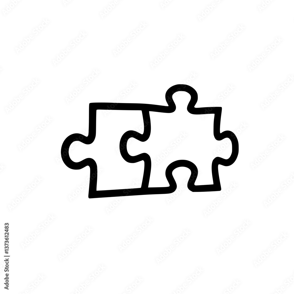 Poster two puzzle pieces fit together seamlessly symbolizing connection collaboration and problem-solving a