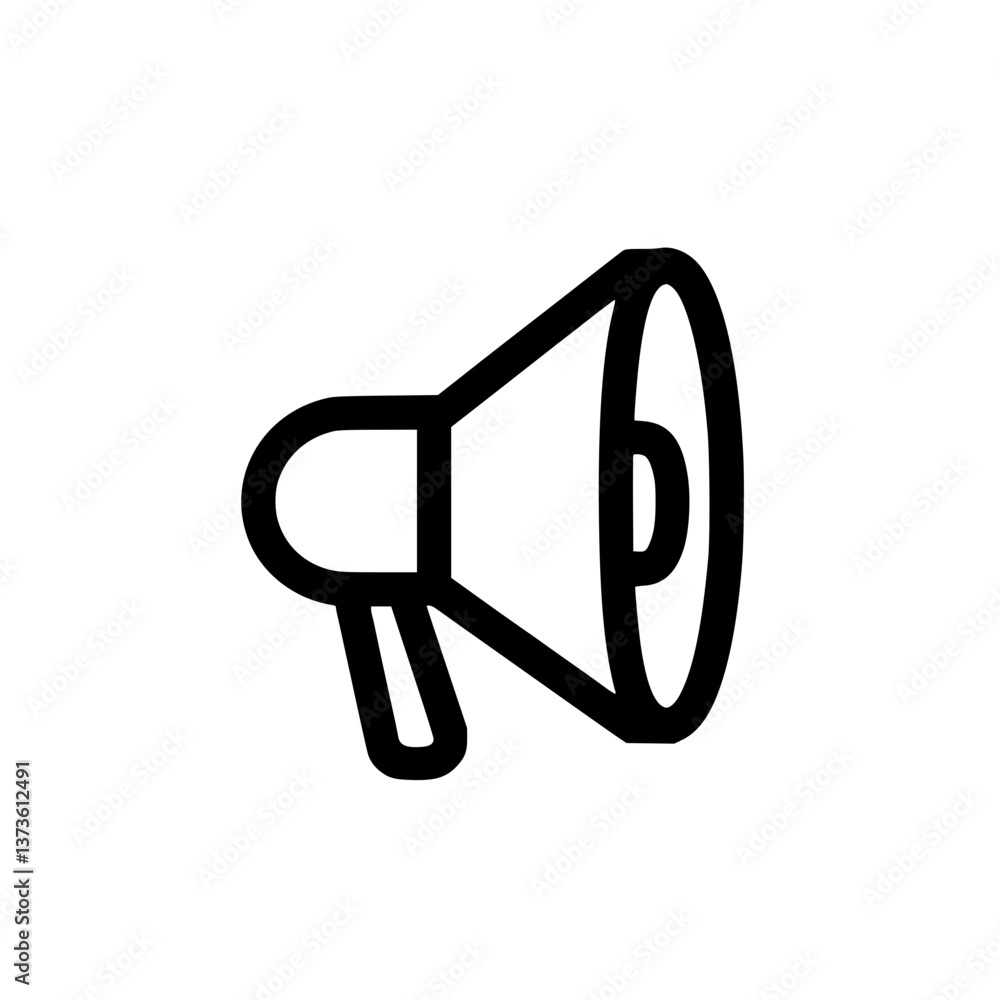 Poster loudspeaker icon for announcements and communication a symbol for broadcasting information and makin