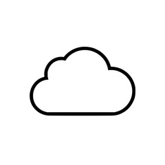 A simple cloud icon on a representing concepts like weather digital storage or data networks Ideal for minimalist designs