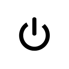 Simple power icon universally recognized symbol for turning devices on or off A minimalist vector on a representing power control