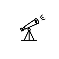 A telescope is aimed upward ready to explore the wonders of space The simple design suggests a focus on exploration and discovery