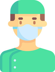 surgeon Illustration on a white background