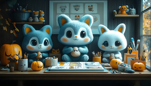 Cartoon animal friends craft session