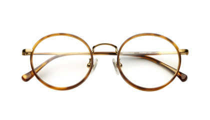 Old glasses close-up , clipping path  -  