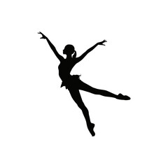 A black and white vector silhouette of a deer in a forest setting with a natural, scenic look on a white background