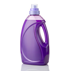 Purple Plastic Detergent Bottle Isolated on Transparent Background