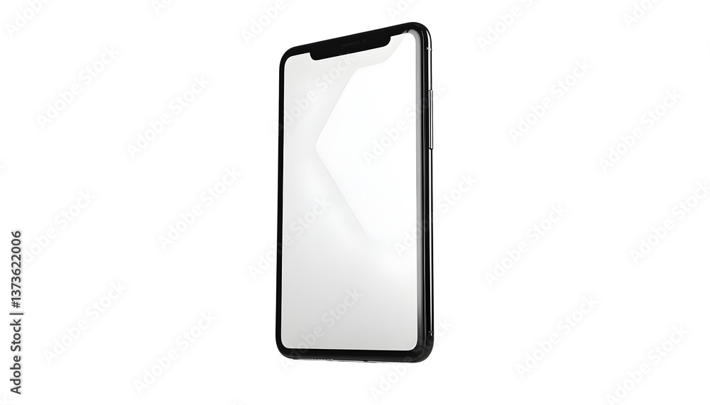 Poster smartphone mockup with transparent display , clipping path -