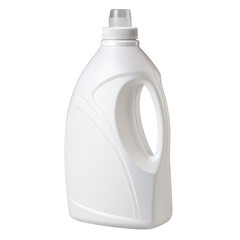 White Liquid Detergent Bottle on transparent background