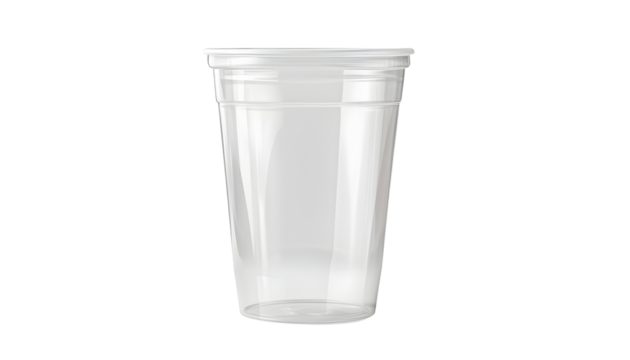 Transparent plastic cup mockup , clipping path  -   - Powered by Adobe