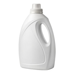 White Liquid Detergent Bottle on transparent background