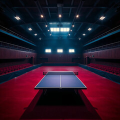 Fototapeta premium empty stage with red curtains