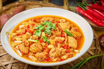 Spicy and classic Sichuan cuisine (the text in the picture means 