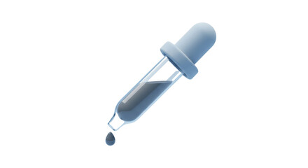 Isolated Eye Dropper with Liquid Drop Illustration